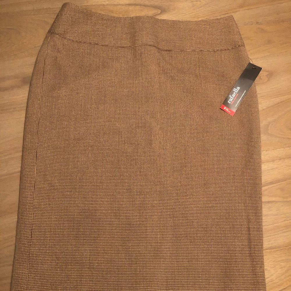 Rafaella 2 Way Stretch Brown Tweed Pencil Skirt